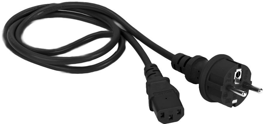 Шнур питания Lanmaster LAN-PP13/SH-3.0-BK C13-Schuko проводник.:3x0.75мм2 3м 220В черный