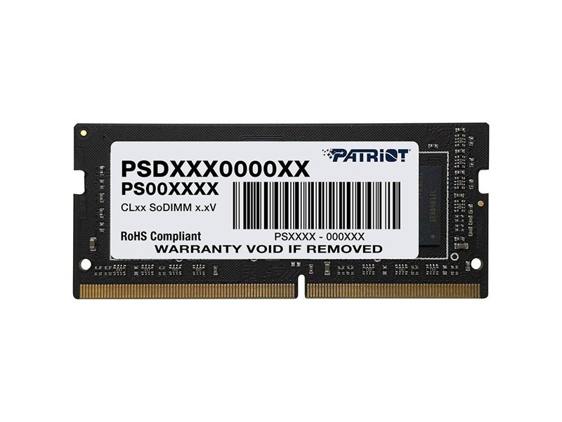 Память DDR4 32GB 2666MHz Оперативная память DDR4 32GB 2666MHz Patriot PSD432G26662S Signature RTL PC4-21300 CL19 SO-DIMM 260-pin 1.2В dual rank Ret [PSD432G26662S]