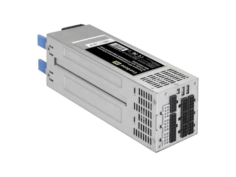 Exegate EX292322RUS Серверный БП с резервированием 2U Redundant 2x800W ExeGate Industrial-RTS800 (APFC, КПД 94% (80 PLUS Platinum), 4 cm fan, 24pin, 2x(4+4)pin, 2PCIe, 2SATA, 6IDE, Cable Management