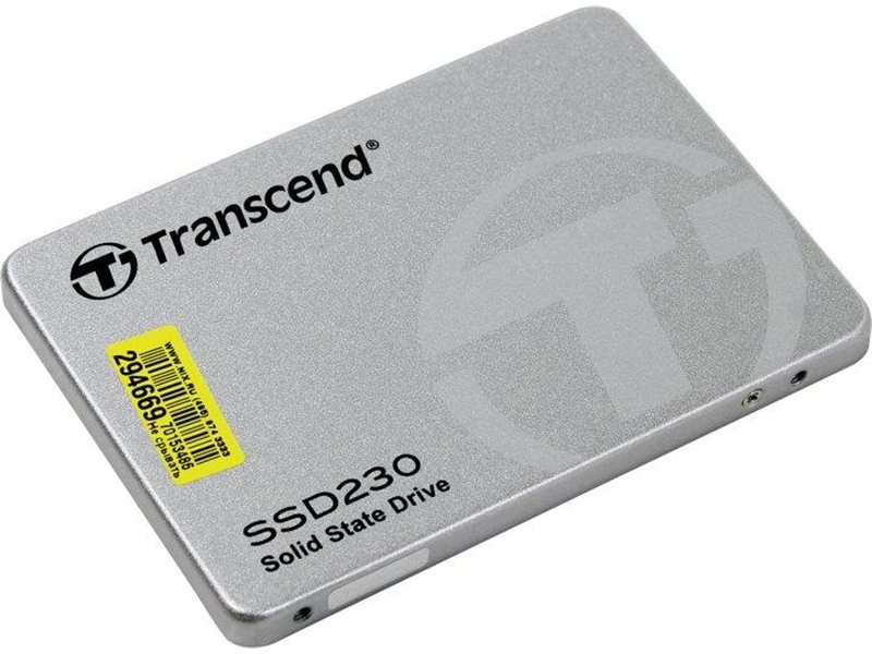 Твердотельный накопитель/ Transcend SSD SSD230S, 256GB, 2.5" 7mm, SATA3, 3D TLC, R/W 530/400MB/s, IOPs 65 000/85 000, DRAM buffer 256MB, TBW 140, DWPD 0.3 (12 мес.)