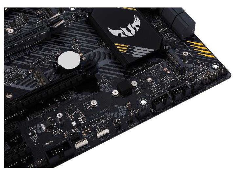 Материнская плата ASUS TUF GAMING B550-PLUS, Socket AM4, B550, 4*DDR4, HDMI+DP, CrossFireX, SATA3 + RAID, Audio, 2,5Gb LAN, USB 3.2*8, USB 2.0*6, COM*1 header (w/o cable) ATX ; 90MB14G0-M0EAY0