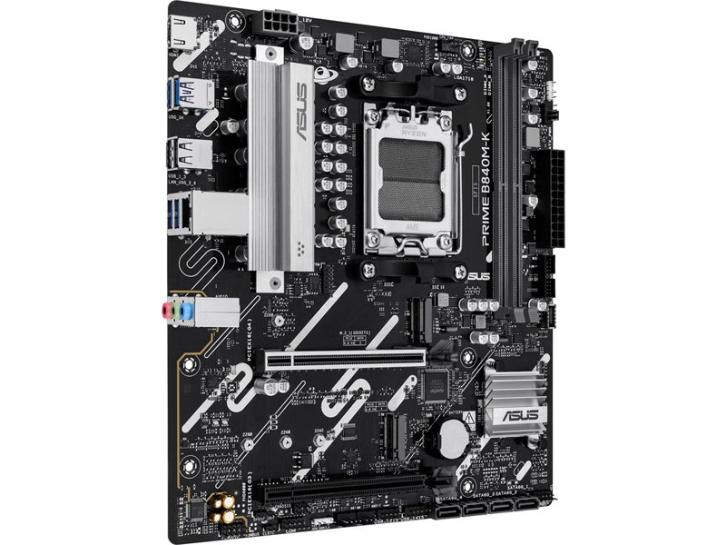 Материнская плата Asus PRIME B840M-K Socket AM5 AMD B840 2xDDR5 mATX AC`97 8ch(7.1) 2.5Gg RAID+HDMI