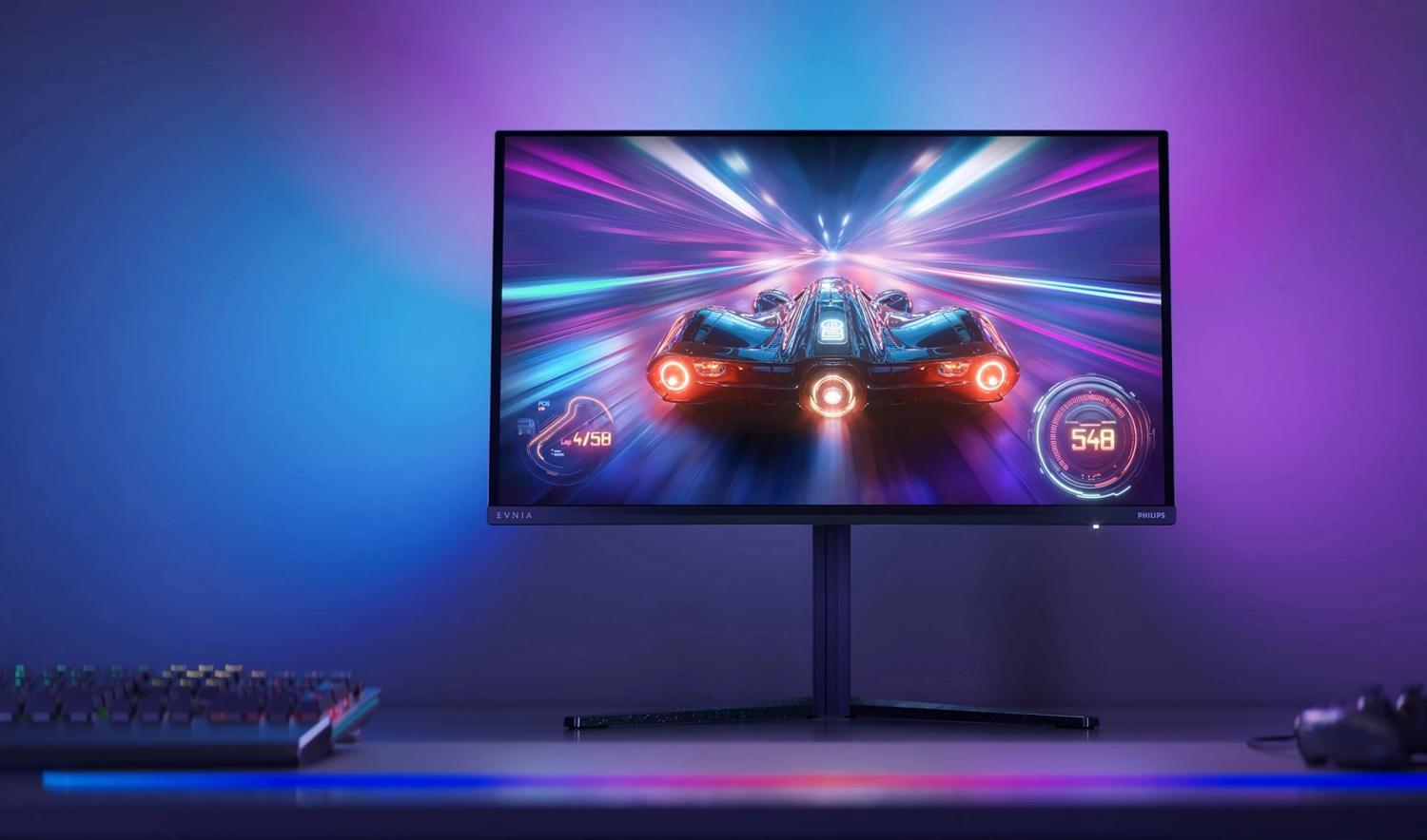 Монитор Philips 26.5" Evnia Gaming 27M2N6500P черный QD OLED LED 16:9 HDMI матовая HAS Piv 1500000:1 250cd 178гр/178гр 2560x1440 280Hz FreeSync Premium Pro DP Quad HD 2K (1440p) USB 7.22кг