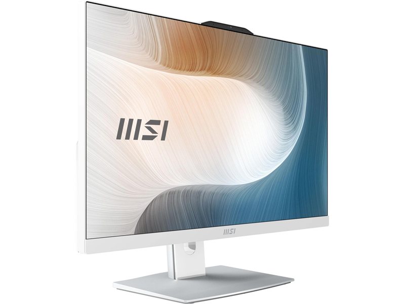 Моноблок MSI Modern AM242TP 1M-2415XRU 23.8" Full HD Touch Core 5 120U (1.4) 16Gb SSD512Gb Graphics без ОС GbitEth WiFi BT 120W клавиатура мышь Cam белый 1920x1080