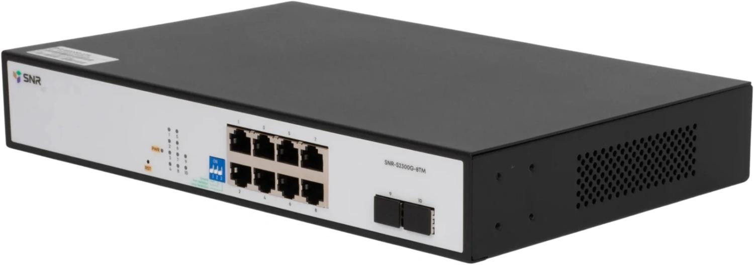 Коммутатор SNR SNR-S2300G-8TM (L2) 8x1Гбит/с 2SFP управляемый
