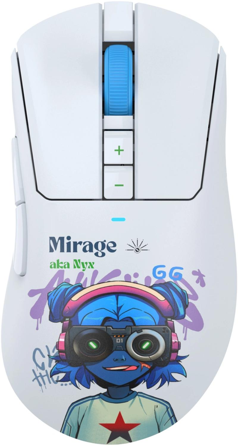 Мышь A4Tech Bloody R73 Pro белый/рисунок оптическая 26000dpi беспров. USB/USB-C 7but (R73 PRO NYX MIRAGE)