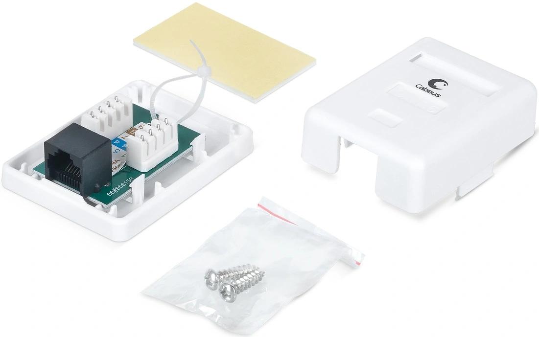 Розетка Cabeus WS-8P8C-CAT.6-1 комп. RJ45 кат.6 бронз.