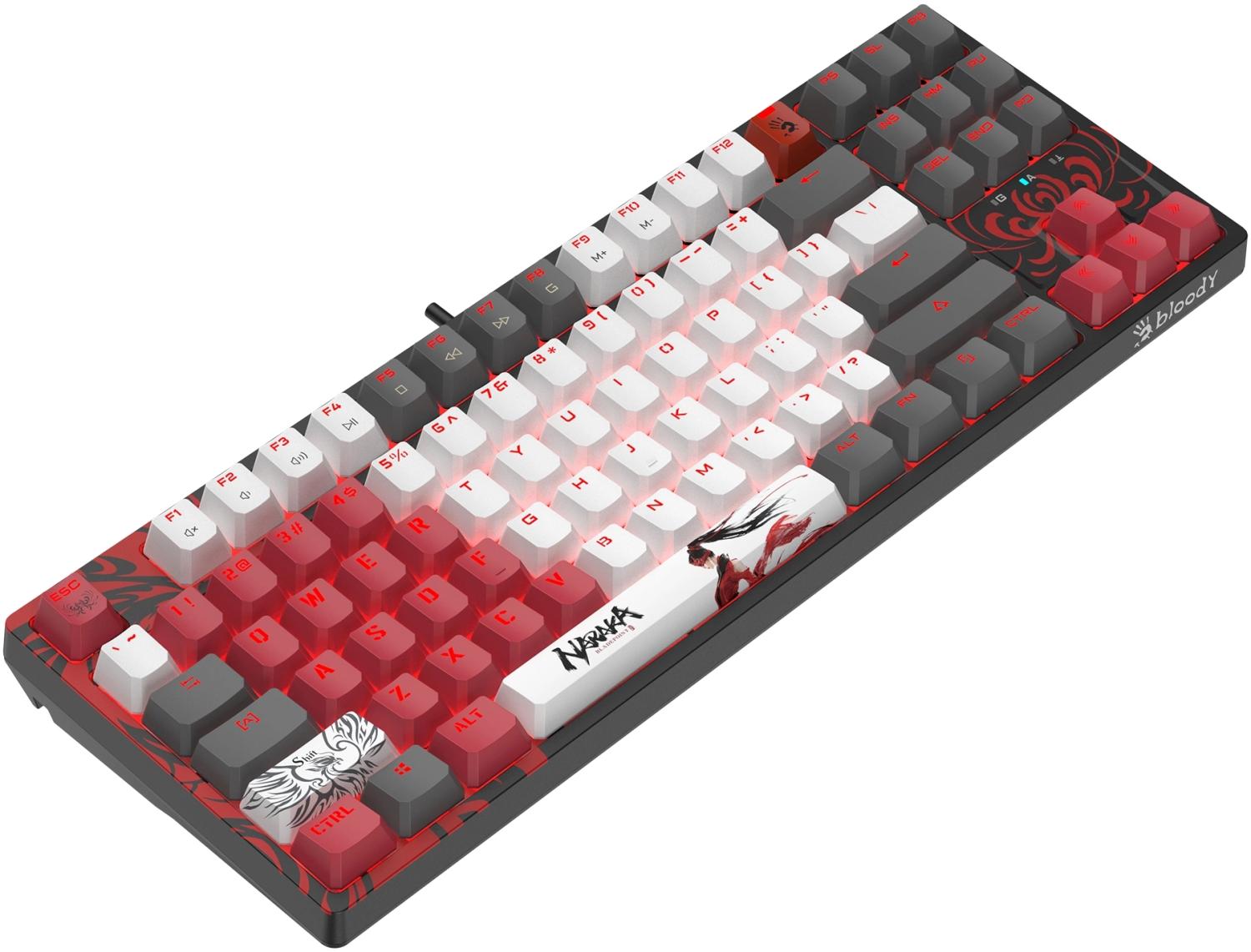 Клавиатура A4Tech S87 Naraka механическая черный/красный USB for gamer LED кабель 1.8м