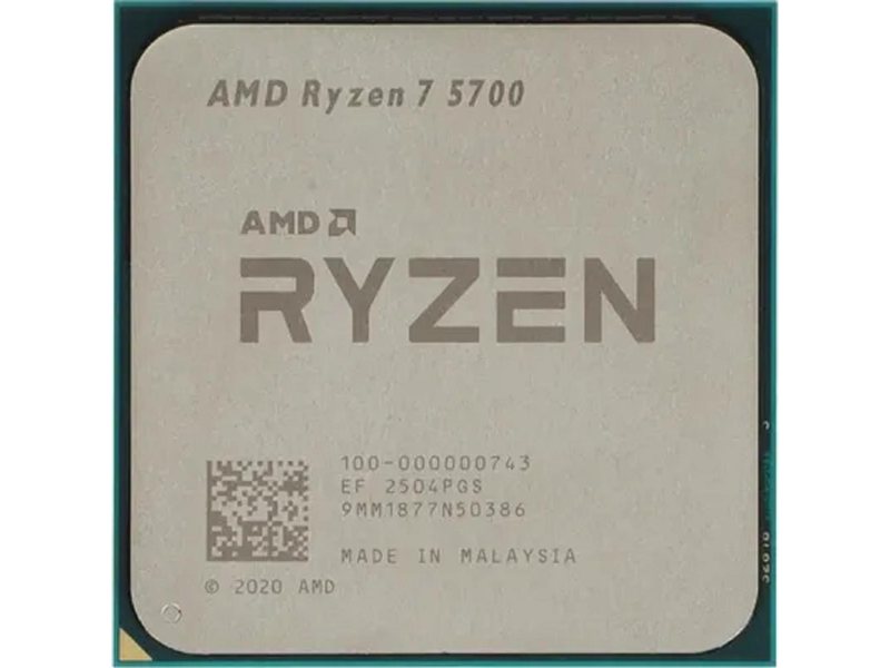 Центральный Процессор AMD RYZEN 7 5700 (Cezanne, 7nm, C8/T16, Base 3,70GHz, Turbo 4,60GHz, Without Graphics, L3 16Mb, Default TDP 65W, SAM4) OEM