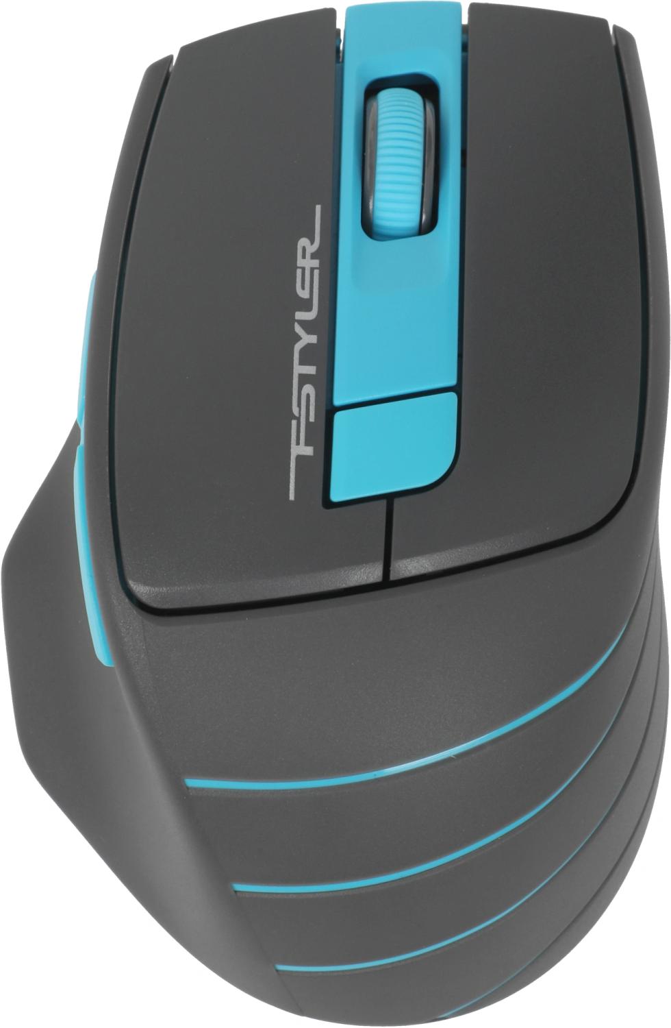 Мышь A4Tech Fstyler FG30 серый/синий оптическая 2000dpi беспров. USB 6but (FG30 BLUE)