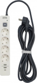 Сетевой фильтр Powercom SP-01 USB2A1CW 3,0М 3.0м (4 розетки) белый/серый (коробка)