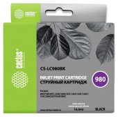Картридж струйный Cactus CS-LC980BK черный (16мл) для Brother DCP-145C/165C/MFC-250C/290C с чипом