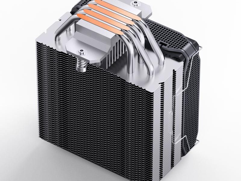 Кулер для процессора/ CPU Cooler JONSBO PISA A4 (250W, 4-pin PWM, 153mm, Al/Cu, 4x6mm, 1x120mm, 81.27CFM, 36.8dBA, 1850RPM, S: 1851/1700/1200/115X/2011, AM4/AM5 Grey)