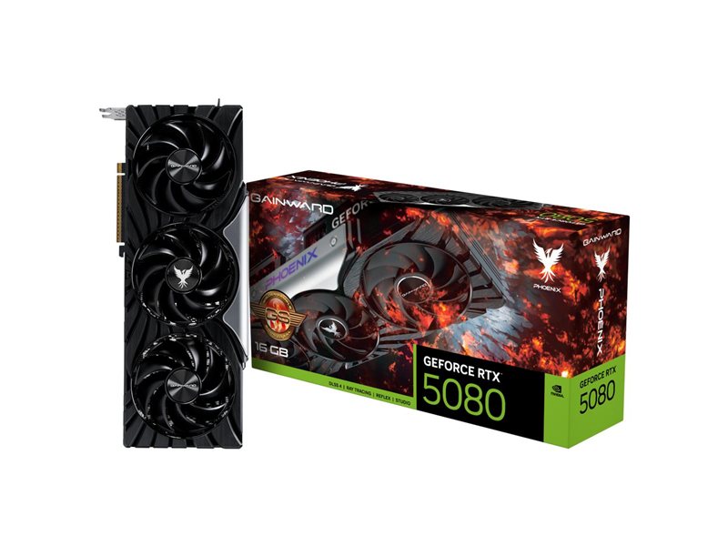 Видеокарта Gainward RTX5080 PHOENIX GS 16GB GDDR7 256bit 3xDP HDMI 3FAN RTL