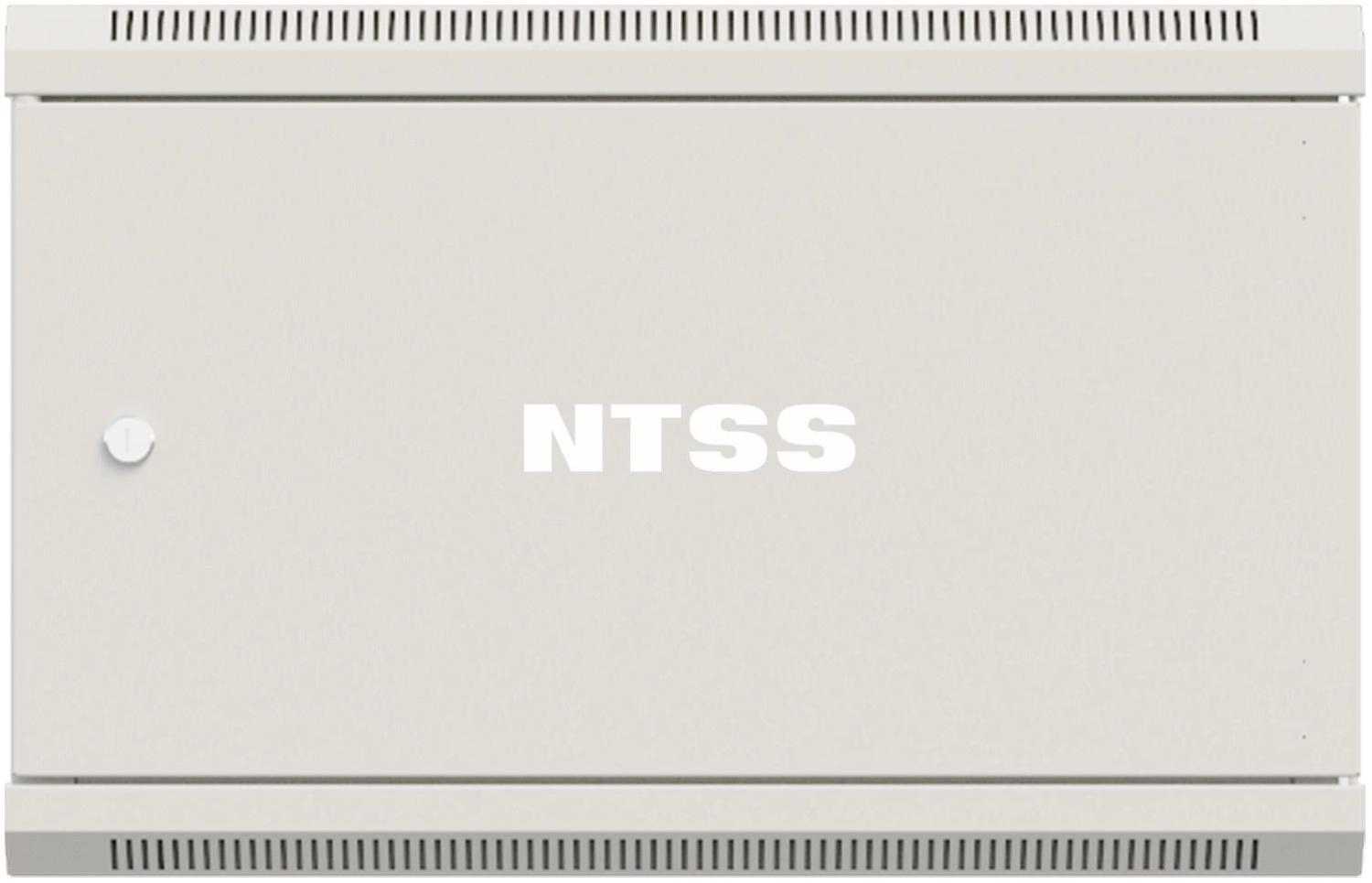 Шкаф коммутационный NTSS Премиум (NTSS-W6U6045FD) настенный 6U 570x450мм пер.дв.металл 60кг серый 350мм 18кг 220град. 370мм IP20 сталь