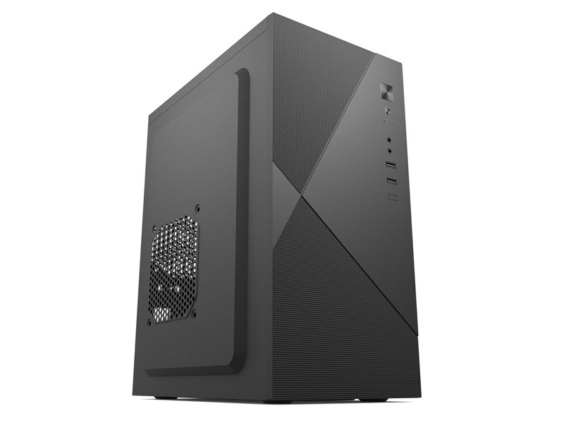 Корпус с блоком питания 450Вт./ Case Forza mATX, 450W, 2xUSB2.0, Black, w/o FAN, 8 cm fan PSU, power cord