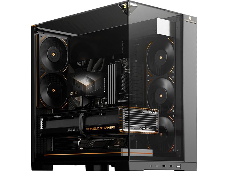 Корпус без блока питания/ Case Thermalright A70, Midi-Tower, TG, no fans, 2xUSB-A 3.0, 1xUSB Type-C, ATX, mATX, mITX Black