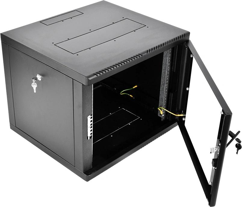 Шкаф коммутационный ЦМО (ШРН-М-9.650-9005) настенный 9U 600x650мм пер.дв.стекл 120кг черный 581мм 22.5кг 180град. 475мм IP20 металл