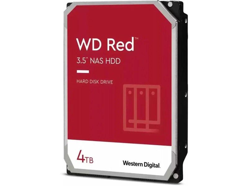 Жесткий диск/ HDD WD SATA3 4Tb NAS Red Plus 5400 256Mb 1 year warranty