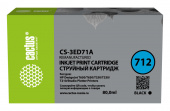 Картридж струйный Cactus CS-3ED71A 712 черный (80мл) для HP DJ T230/T630/T650 с чипом
