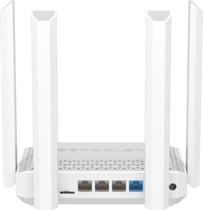 Роутер беспроводной Keenetic Netcraze Speedster 4G+ (NC-2911) AC1200 10/100/1000BASE-TX/4G cat.6 белый