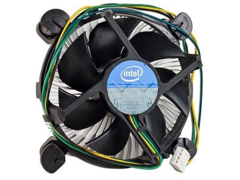 Кулер для процессора INTEL 65W S1200/1156/1155/1151/1150, для cpd Celeron, core i3, 4-pin, 90mm fan, Al, черный, LNC1156 (E97379)