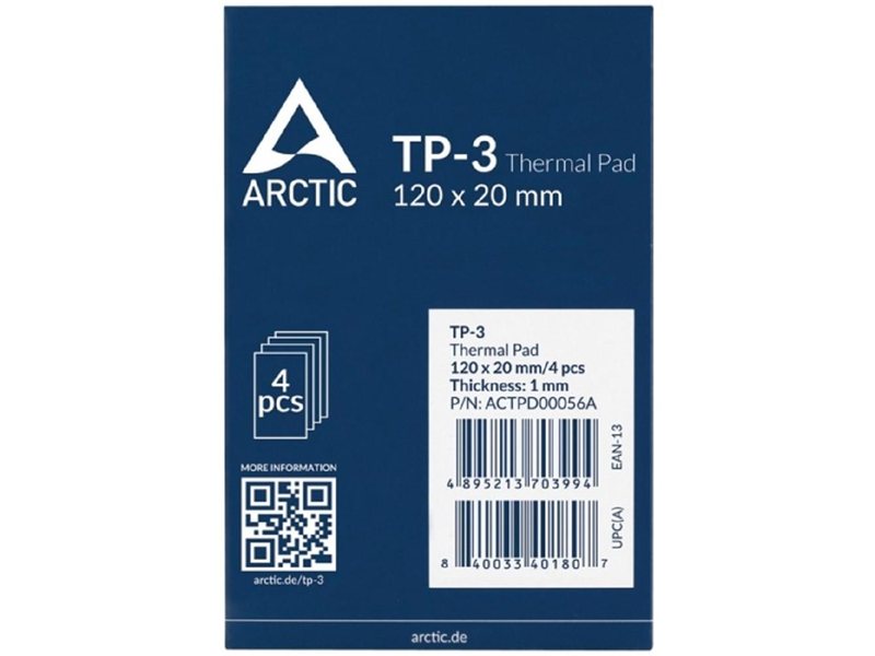 Thermal pad 120x20mm, 1.0mm - 4 Pack TP-3 ACTPD00056A