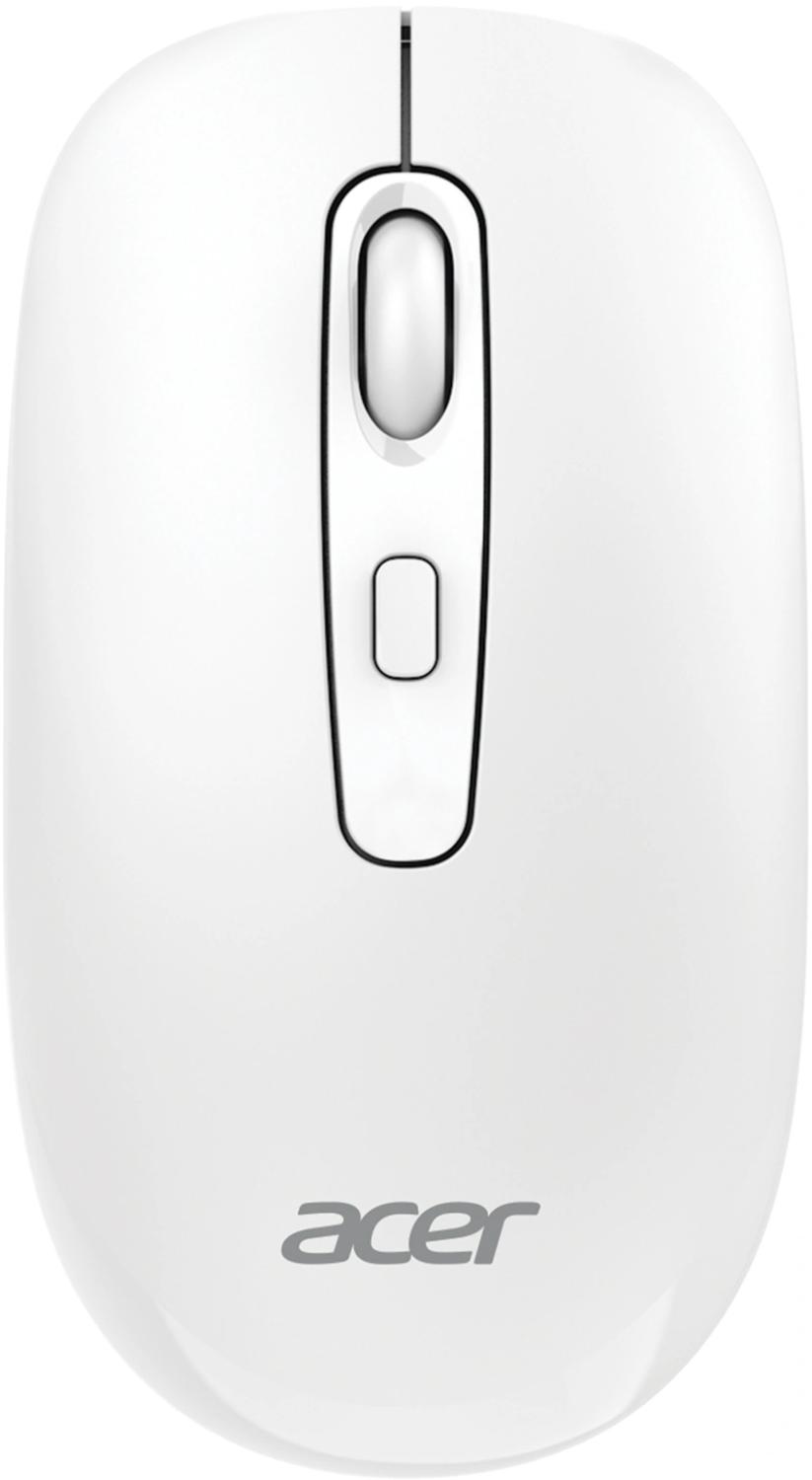 Клавиатура + мышь Acer OCC503 клав:белый мышь:белый USB беспроводная slim Multimedia (ZL.ACC11.00L)