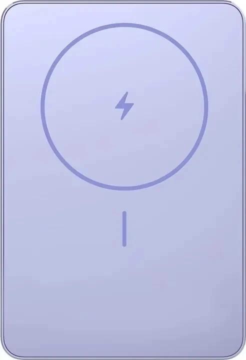 Мобильный аккумулятор Xiaomi Super Slim Magnetic 5000mAh QC3.0/PD3.0 22.5W 3A USB-C беспров.зар. фиолетовый (BHR08PNGL)