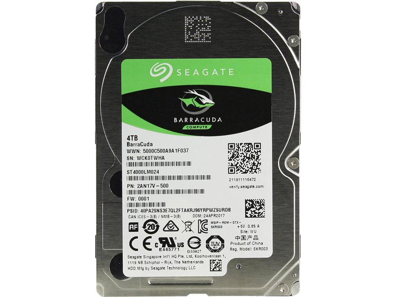 Жесткий диск/ HDD Seagate SATA 4Tb 2.5"""" 15mm 5400 128Mb 1 year warranty