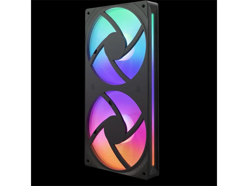 Кулер для корпуса ПК/ Case Cooler NZXT F240 RGB Core (120x120x25mm, 4-pin PWM, RGB, 75.12CFM, 30dBA, 2400RPM, Black, Single-Frame RGB Fan Unit)