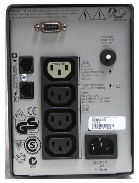 Источник бесперебойного питания APC Smart-UPS SC SC620I 390Вт 620ВА черный