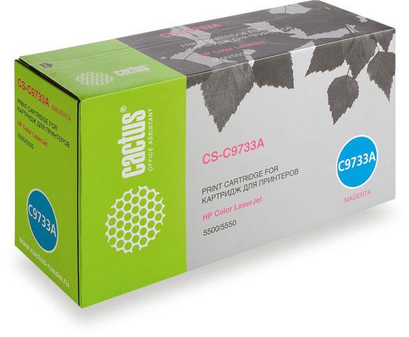 Картридж лазерный Cactus CS-C9733A пурпурный (12000стр.) для HP CLJ 5500/5550
