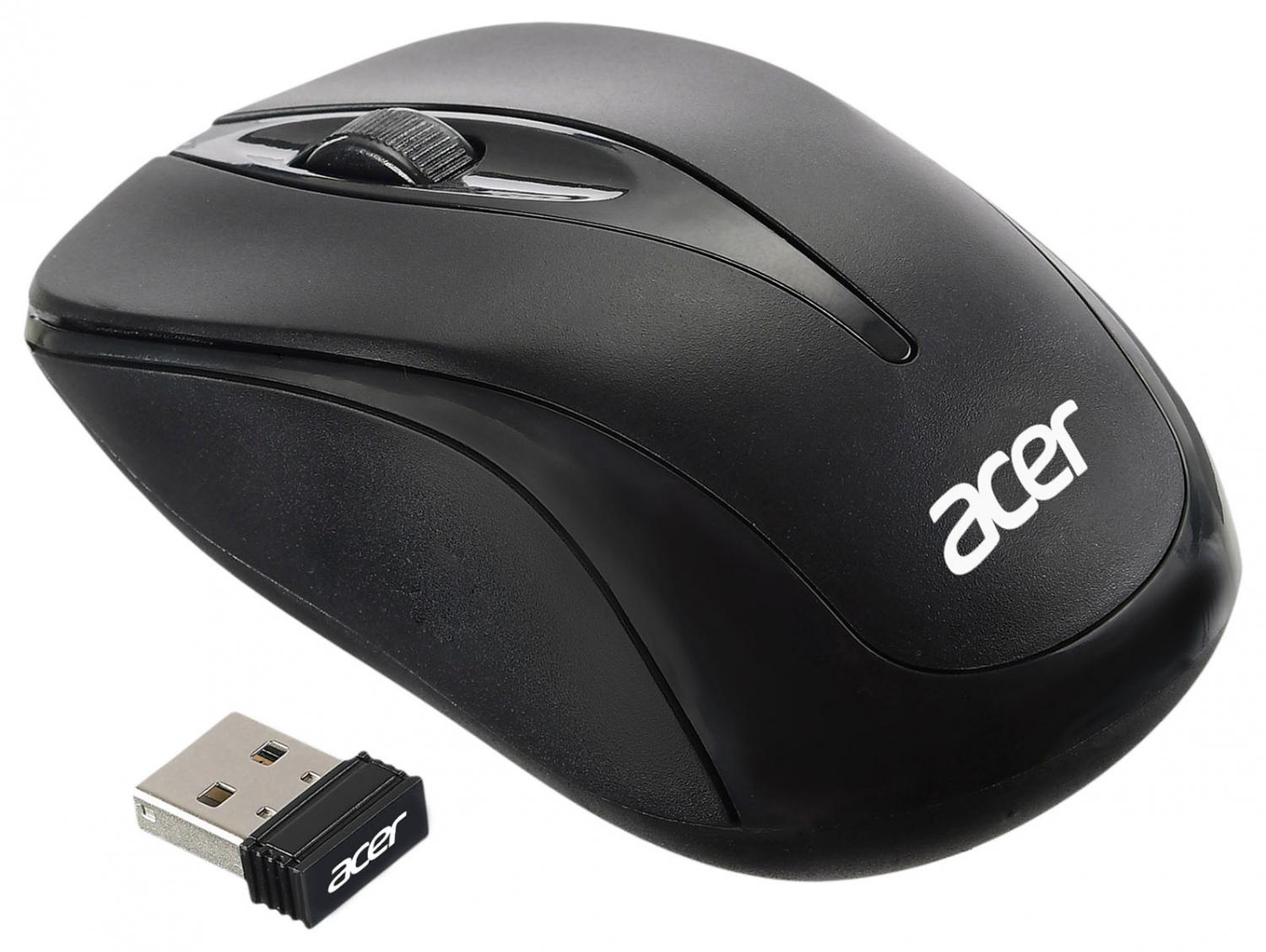 Мышь Acer OMR131 черный оптическая 1000dpi беспров. USB для ноутбука 3but (ZL.MCEEE.01E)