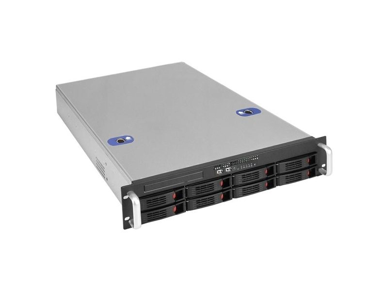 Exegate EX296380RUS Серверный корпус ExeGate Pro 2U660-HS08 <RM 19", высота 2U, глубина 660, БП 1200ADS, 8xHotSwap, USB>