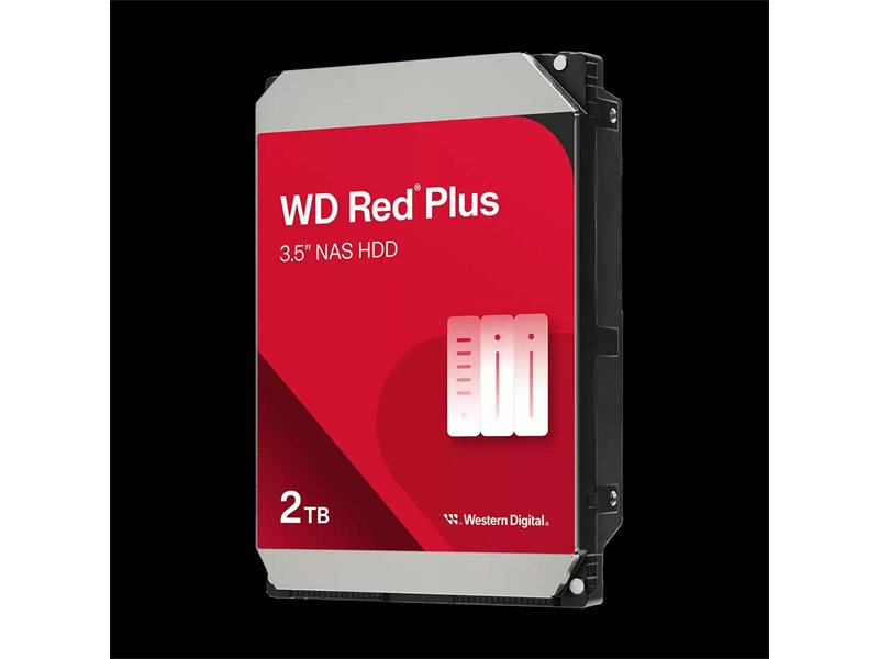 Жесткий диск/ HDD WD SATA3 2Tb NAS Red Plus 5400 64Mb 1 year warranty