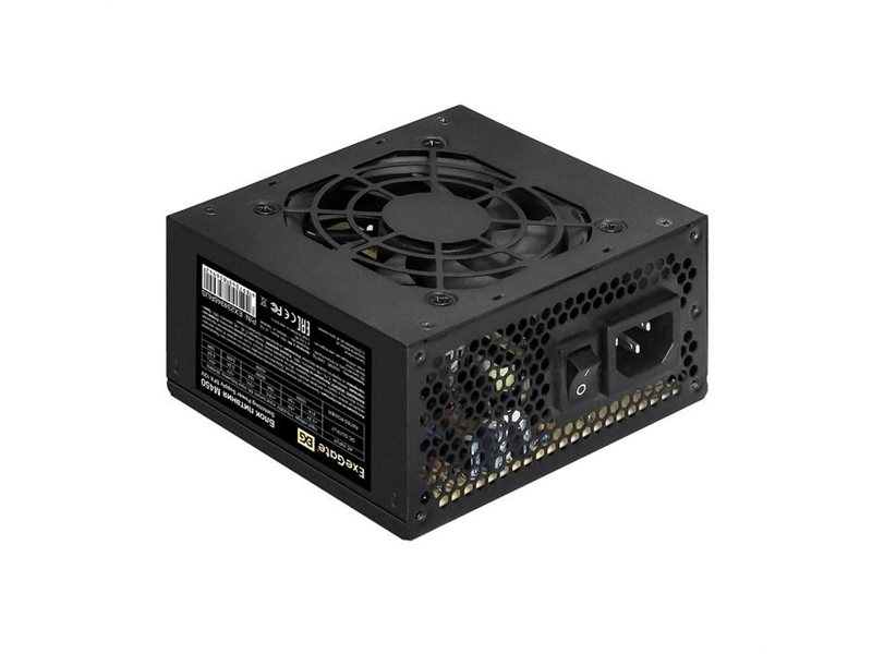 Exegate EX234946/251768 RUS Блок питания 450W ITX-M450, SFX, 8cm fan, 24+4pin, 2*SATA, 1*FDD, 1*IDE