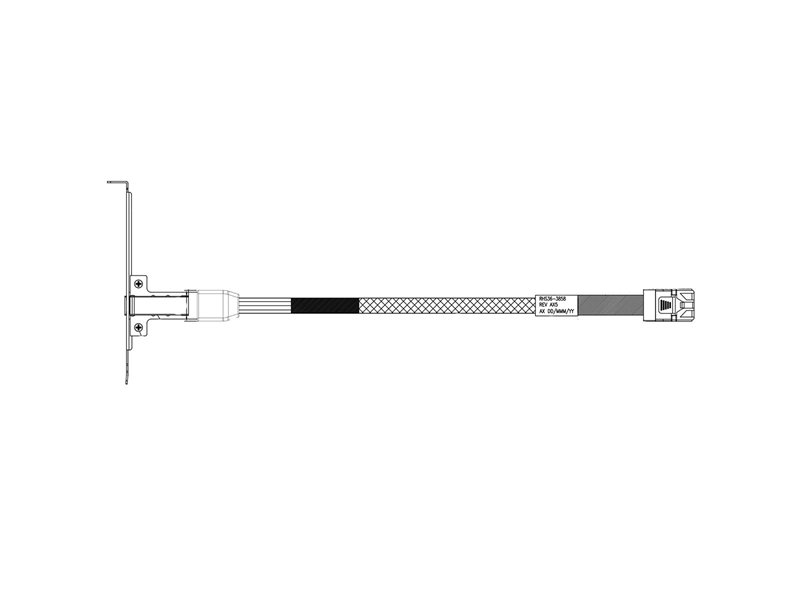 Кабель Amphenol RHS36-3858 SFF8643-SFF8644 ( HDmSAS INT -to- HDmSAS EXT cable,  60cm