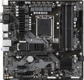 Материнская плата MB GIGABYTE INTEL B760 s1700, 4xDDR4(128GB), D-SUB/HDMI 2.0/2xDP, 1xPCIe 4.0x16, 2xPCIe 3.0, 1xLAN (2.5GbE), 4xSATA 6Gb/s, 2xM.2, 1xUSB-C, 3xUSB 3.2, 2xUSB 2.0, mATX
