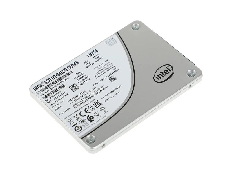 Intel SSD D3-S4620 Series, 1.92TB, 2.5" 7mm, SATA3, SSDSC2KG019TZ01(1Z)/ Solidigm