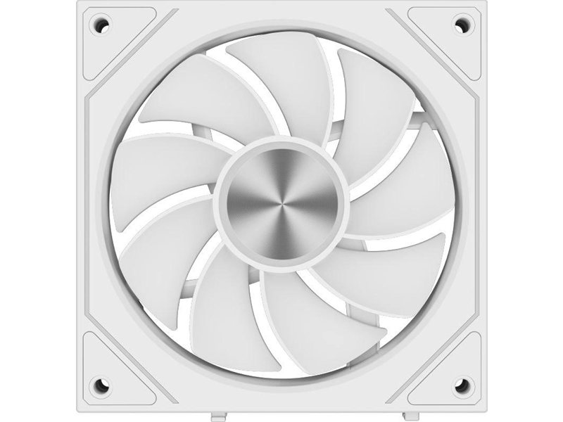 Кулер для корпуса/ Case Cooler PCCooler F3 X120R ARGB WH Reverse (120x120x25mm, 4-pin PWM, ARGB, 54CFM, 28.4dBA, 1800RPM, White)