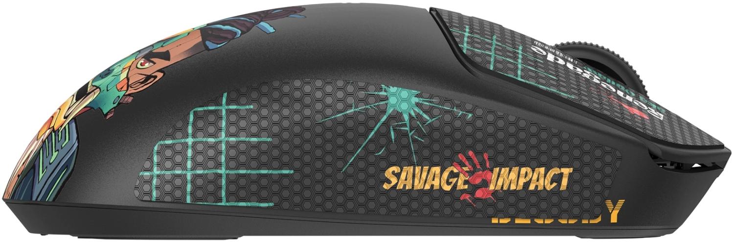 Мышь A4Tech Bloody R72 Ultra Duo Renegade черный оптическая 20000dpi беспров. USB/USB-C 7but