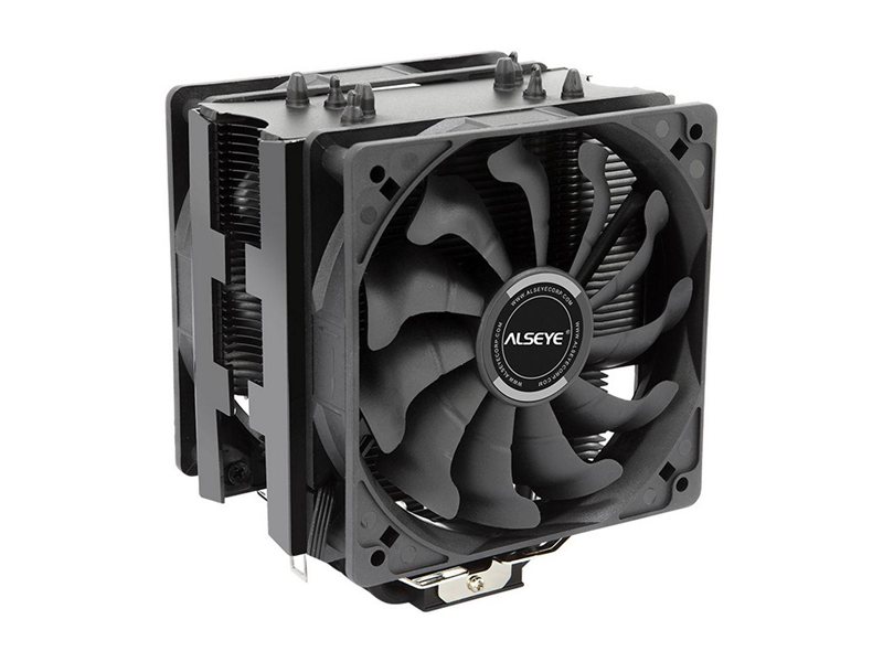 Вентилятор корпусной Вентилятор ALSEYE S120D-B Universal, TDP 135W, 2x120FAN, 4 heat pipe, PWM, RTL{20} (874258)