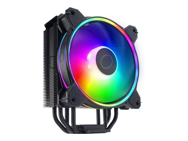 Вентилятор Cooler Master Hyper 212 Halo Black (LGA1700 support) |RR-S4KK-20PA-R1| 4HP,Halo2 12025 ARGB ,Black Paint Heat Pipe,Black Cover,PWM,w/o controller