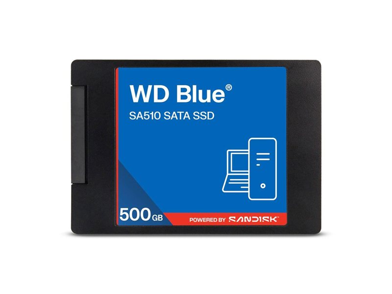 Твердотельный накопитель SSD WD 500Gb, 2.5", Western Digital Blue внутренний, SATA-III (WDS500G5B0A)