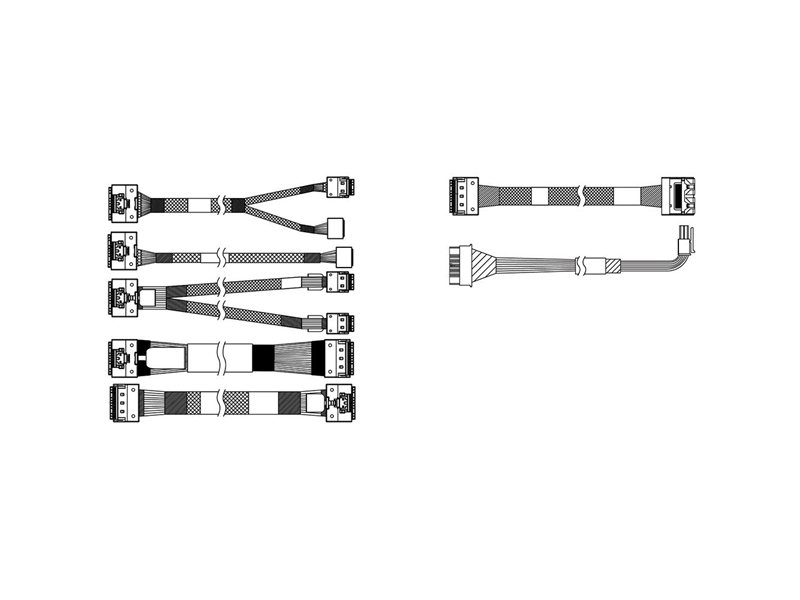 Комплектующие корпусов Lenovo ThinkSystem SR650 V3 2.5" Chassis Front BP2 SAS/SATA Cable Kit