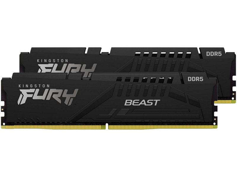 Модуль памяти Kingston 64GB DDR5 6000 FURY Beast Black EXPO Non-ECC Unbuffered DIMM (Kit 2*32gb) 2RX8 36-38-38 1.35V 288-pin 16Gbit