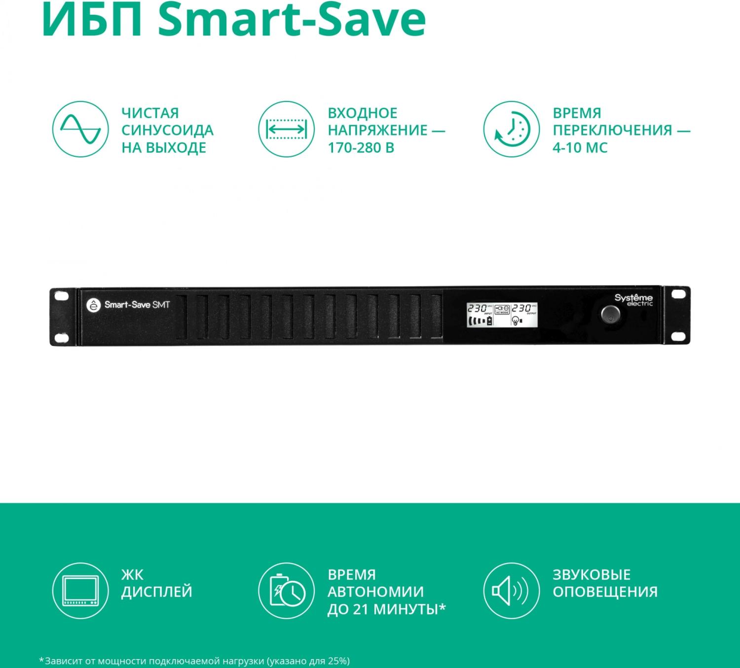Источник бесперебойного питания Systeme Electriс SMT SMTSE750RMI1U 450Вт 750ВА черный