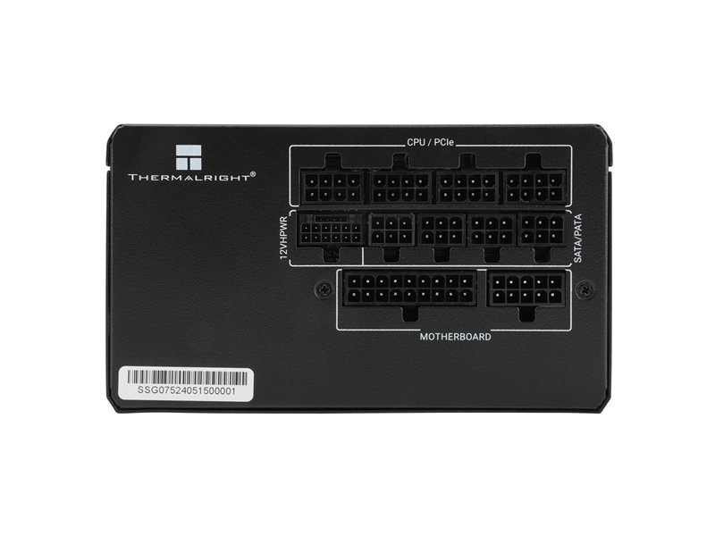 Блок питания 750W/ Power Supply Thermalright, 750W 80+ Gold (ATX, 3.1, PCIe 5.1, Full modular, 1x24(20+4)pin 600mm, 2xCPU 8(4+4)pin 650mm, 2xPCIe*2 8(6+2)pin 650+150mm, 1x12VHPWR PCIe 5.1 12+4pin 600mm, 2xSATA*4 450+150+150+150mm, 1xMOLEX4pin*3 500+150+15