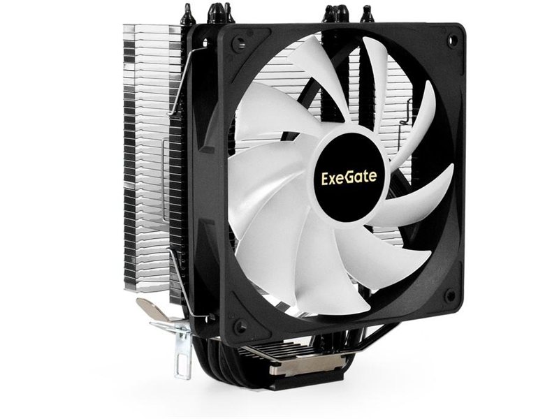 Exegate EX295003RUS Кулер ExeGate Dark Magic EE400XL-PWM.ARGB (Al+Cu, черное покрытие, 4 тепл.трубки, LGA775/1150/1151/1155/1156/1200/1700/AM2/AM2+/AM3/AM3+/AM4/AM5/FM1/FM2/754/939/940, TDP 125W, Fan